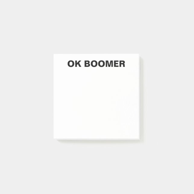 OK Boomer Post- It Notes Funny Office Gag Gift (Front)