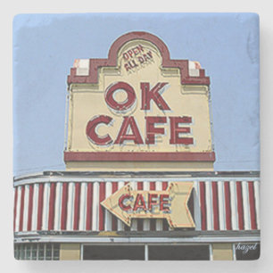 OK Cafe, Buckhead Atlanta Landmark Stone Coaster