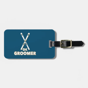 Ok Groomer Skis Luggage Tag