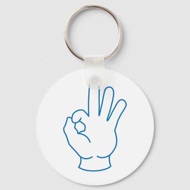 Ok Hand Key Ring (Front)