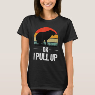 Ok I Pull Up Capybara Retro Vintage Ok I Pull Up C T-Shirt