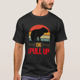 Ok I Pull Up Capybara Retro Vintage Pet Lover T-Shirt