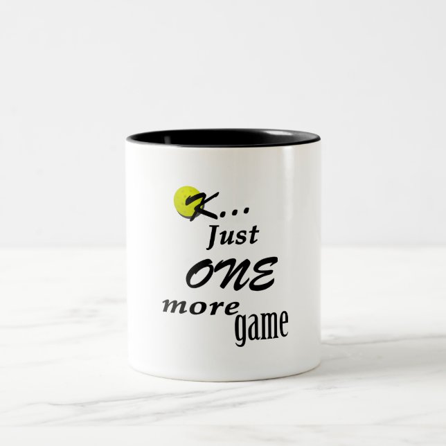 OK Just one more game (pickleball) Two-Tone Coffee Mug (Center)