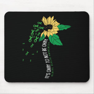 Ok Not To Be Ok Mental Health Awareness Sunflower Mouse Pad