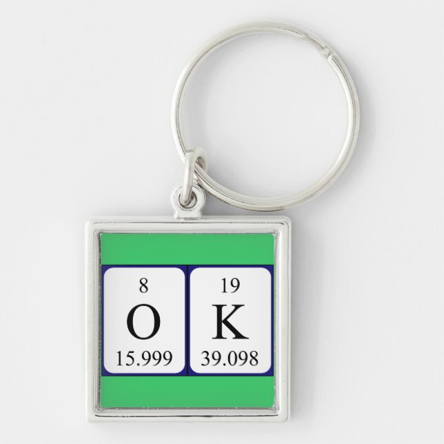 OK periodic table word keyring (Front)