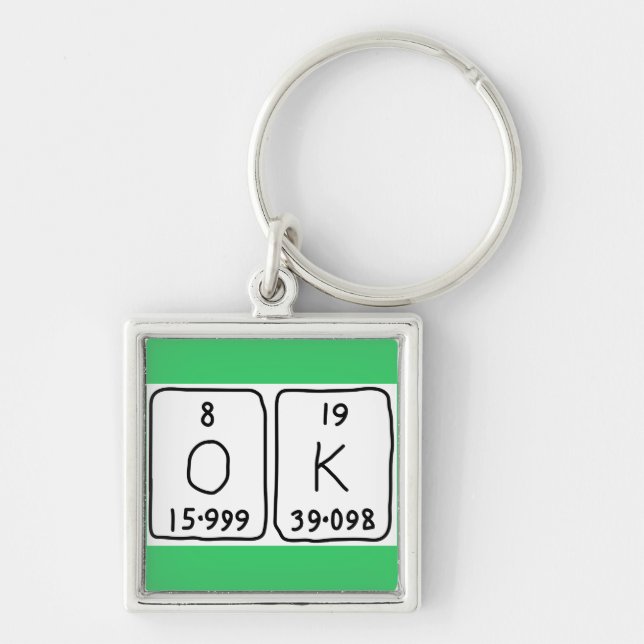 OK periodic table word keyring (Front)