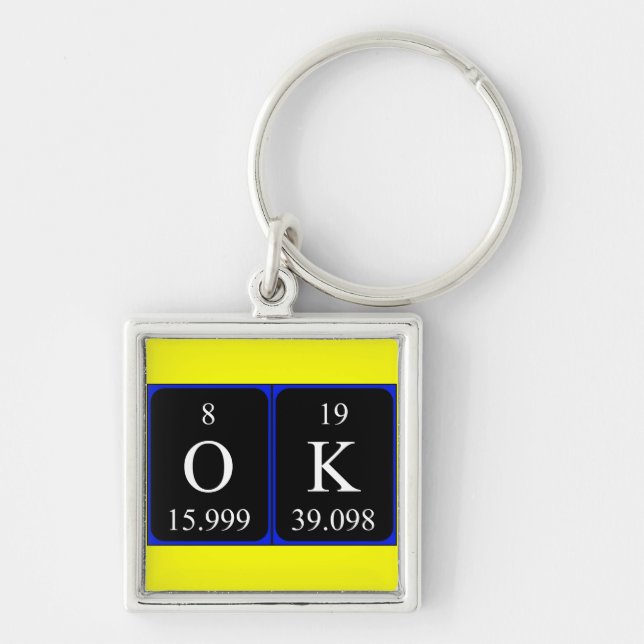 OK periodic table word keyring (Front)