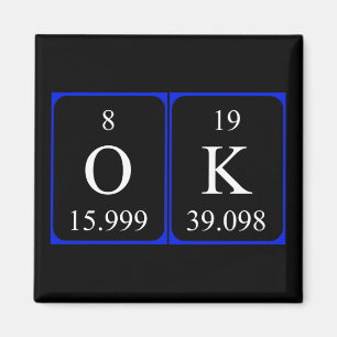 OK periodic table word magnet