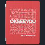 OK SEE YOU - Matthew Fleming iPad Smart Cover<br><div class="desc">Matthew resides with his (Canadian) wife on Olympic Peninsula in the state of Washington. Due to their proximity to Vancouver and Victoria, they have access to CBC television and radio, and have been a huge fan of Kim’s Convenience since it was first advertised on tv. Matthew started creating fan art...</div>