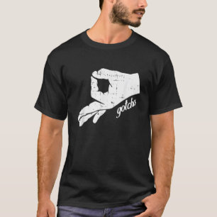 Ok Symbol Hand Gotcha Halloween Funny Circle Game T-Shirt