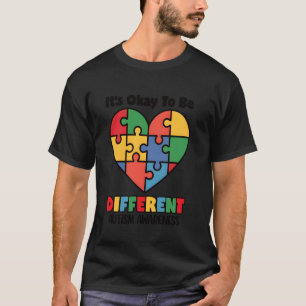 Ok To Be Different Autistic Kids Autism Awareness  T-Shirt
