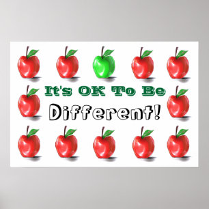OK To Be Different! Poster Print Sign
