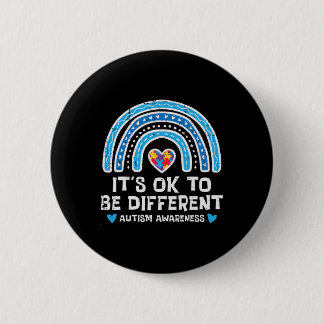 Ok To Be Different Rainbow Autism Awareness Girls 6 Cm Round Badge