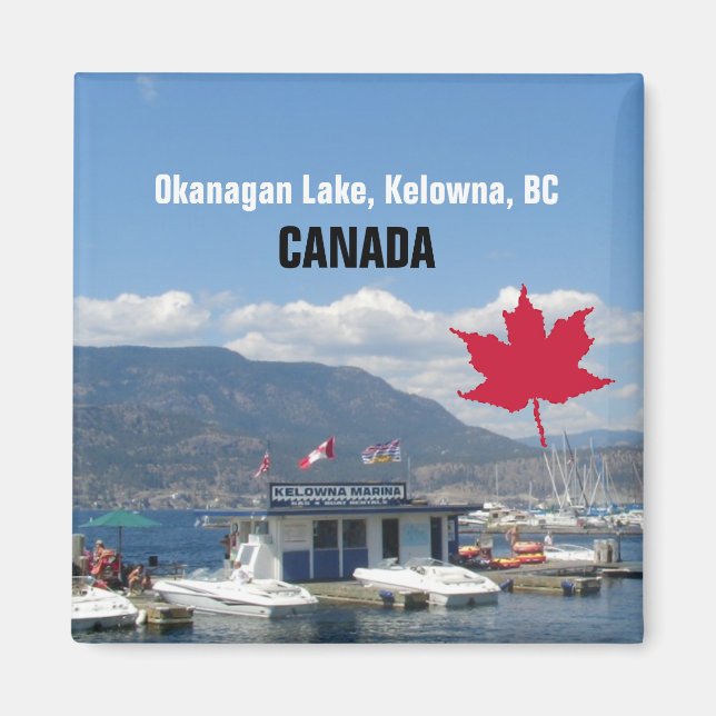 Okanagan Lake, Kelowna, BC Canada Magnet (Front)
