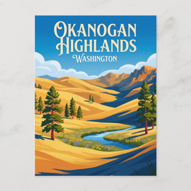 Okanogan Highlands USA Postcard (Front)