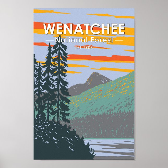 Okanogan Wenatchee National Forest Washington Poster (Front)