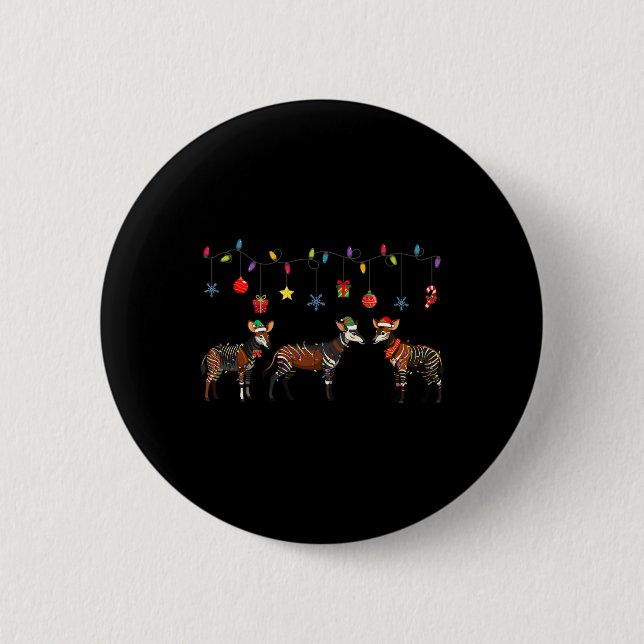 Okapi  6 cm round badge (Front)