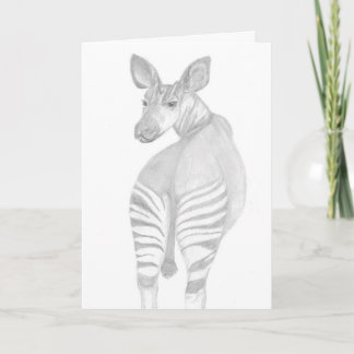 Okapi, African Wildlife Folded Card