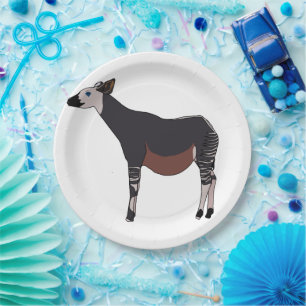 Okapi Animal Paper Plate
