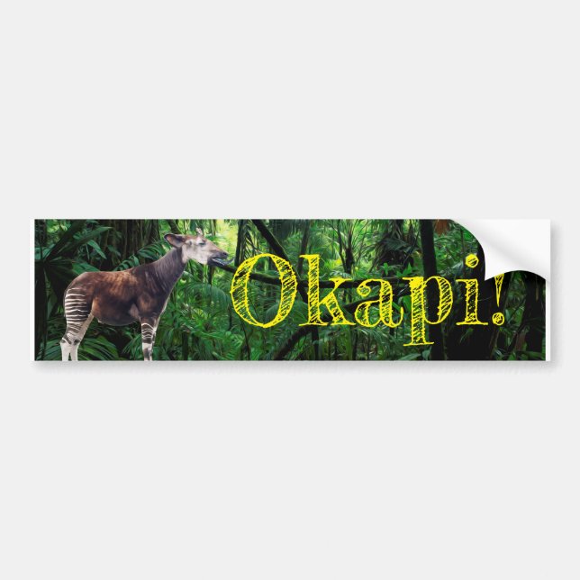 Okapi Bumper Sticker (Front)