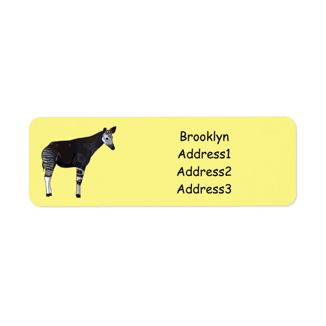Okapi cartoon illustration (Front)