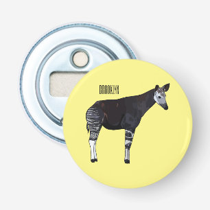 Okapi cartoon illustration bottle opener