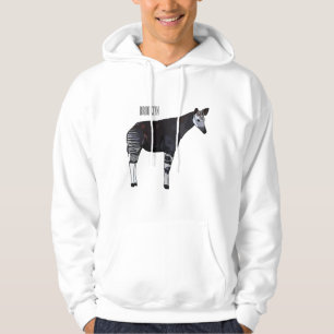 Okapi cartoon illustration hoodie