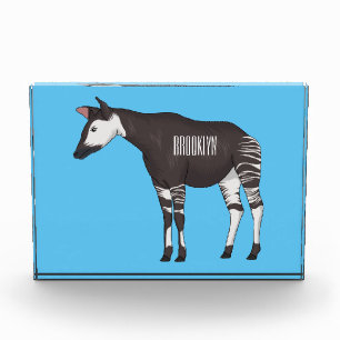 Okapi cartoon illustration photo block