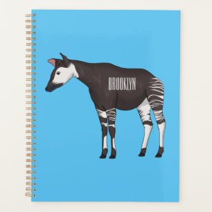 Okapi cartoon illustration planner