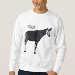 Okapi cartoon illustration sweatshirt