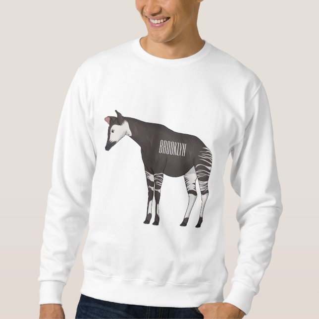 Okapi cartoon illustration sweatshirt (Front)