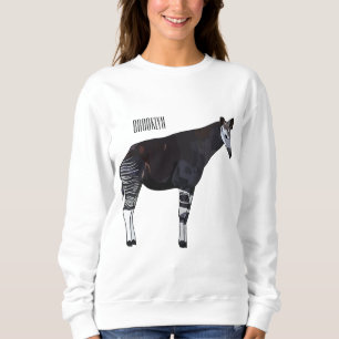 Okapi cartoon illustration sweatshirt