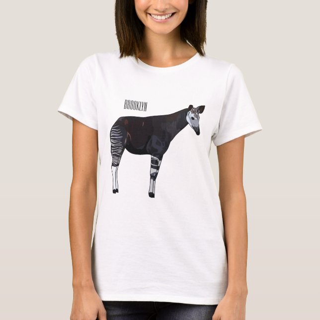 Okapi cartoon illustration T-Shirt (Front)