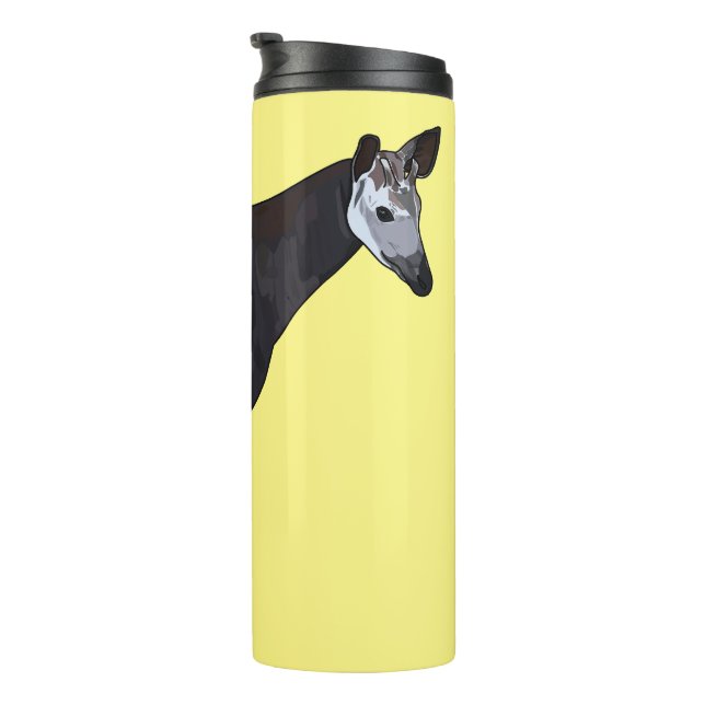 Okapi cartoon illustration thermal tumbler (Rotated Right)