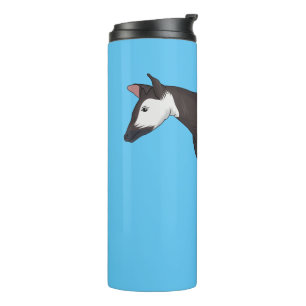 Okapi cartoon illustration thermal tumbler