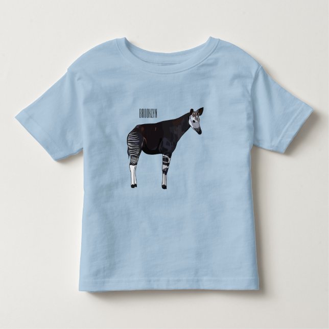 Okapi cartoon illustration toddler T-Shirt (Front)