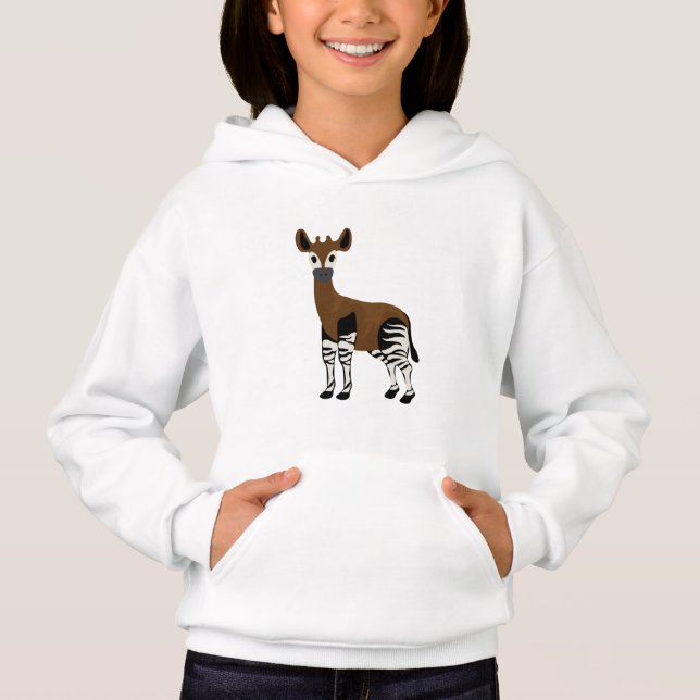 Okapi Cartoon, Majestic Okapi Animal, Okapi Lovers (Front)