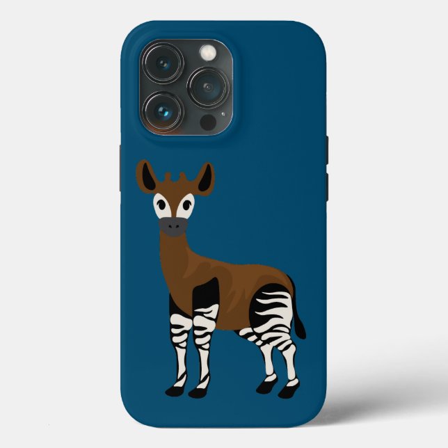 Okapi Cartoon, Majestic Okapi Animal, Okapi Lovers Case-Mate iPhone Case (Back)