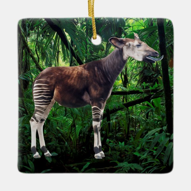Okapi Ceramic Ornament (Front)