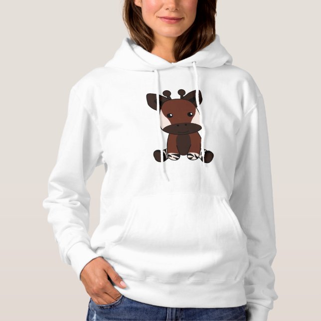 Okapi Cute Forest Giraffe Zebra Giraffes Animal Hoodie (Front)