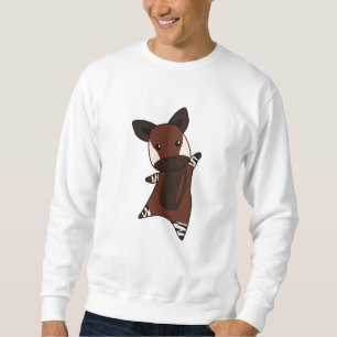 Okapi Cute Forest Giraffe Zebra Giraffes Animal Sweatshirt