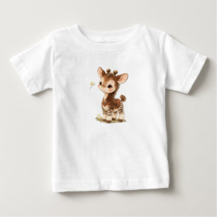 Okapi deer Baby T-Shirt – Cute Spotted & Striped B