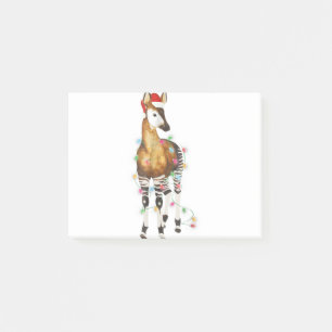 Okapi lights santa hat merry christmas t post-it notes