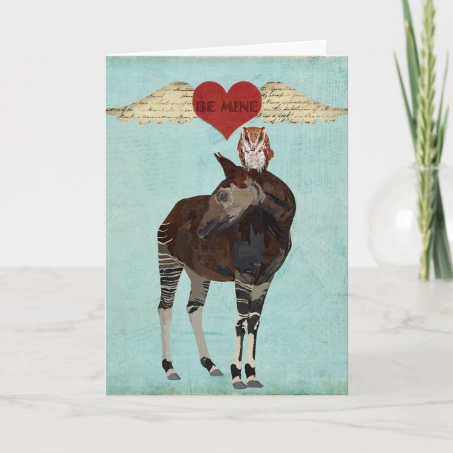 OKAPI & OWL BE MINE Card (Front)