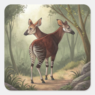 Okapi Square Sticker