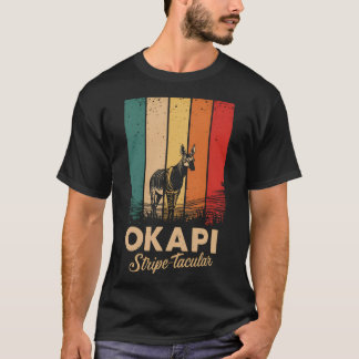 Okapi Stripe-tacular Vintage Retro T-Shirt