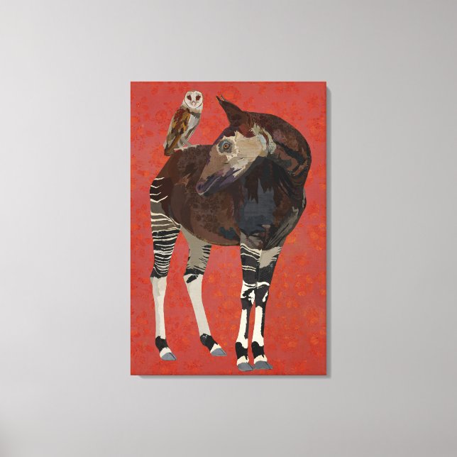 OKAPI & SUMMER OWL Canvas Print (Front)