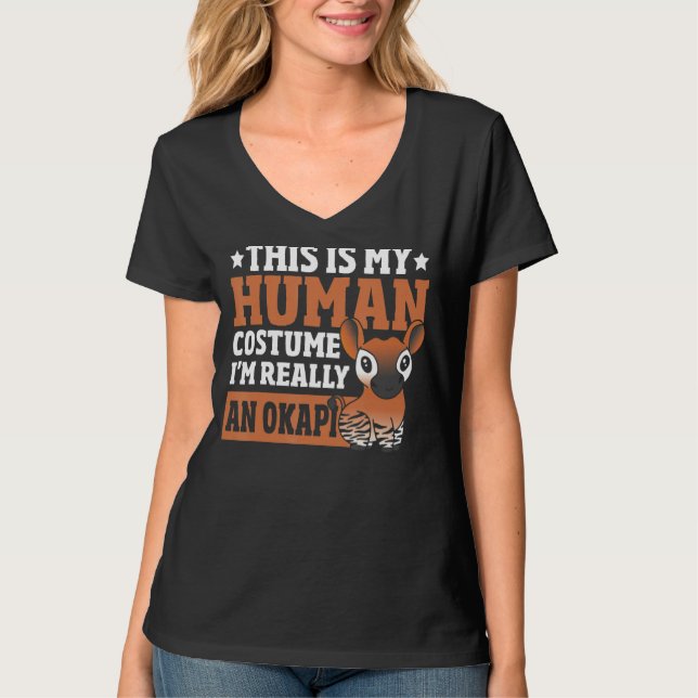Okapi Wild Animal Okapi Wildlife Zoologist  Okapi  T-Shirt (Front)