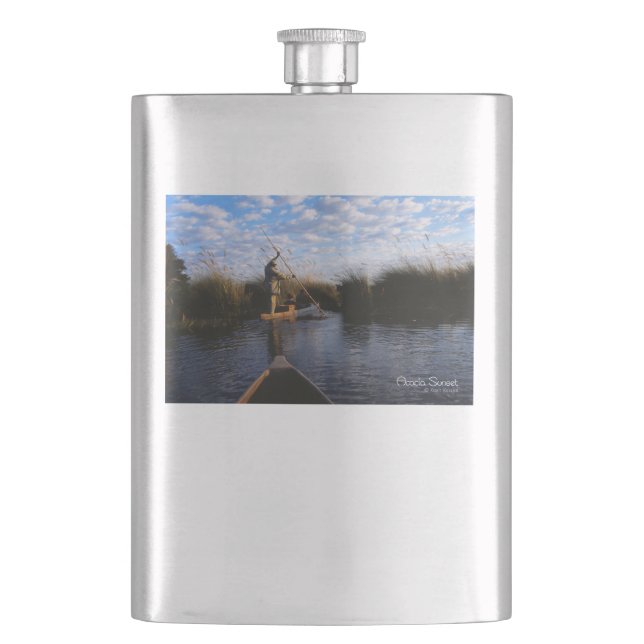 Okavango Delta Hip Flask (Front)