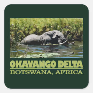 Okavango Delta Square Sticker
